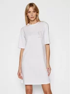 Sukienki - Emporio Armani Sukienka codzienna 8NYADX YJG3Z 9130 Biały Regular Fit - miniaturka - grafika 1