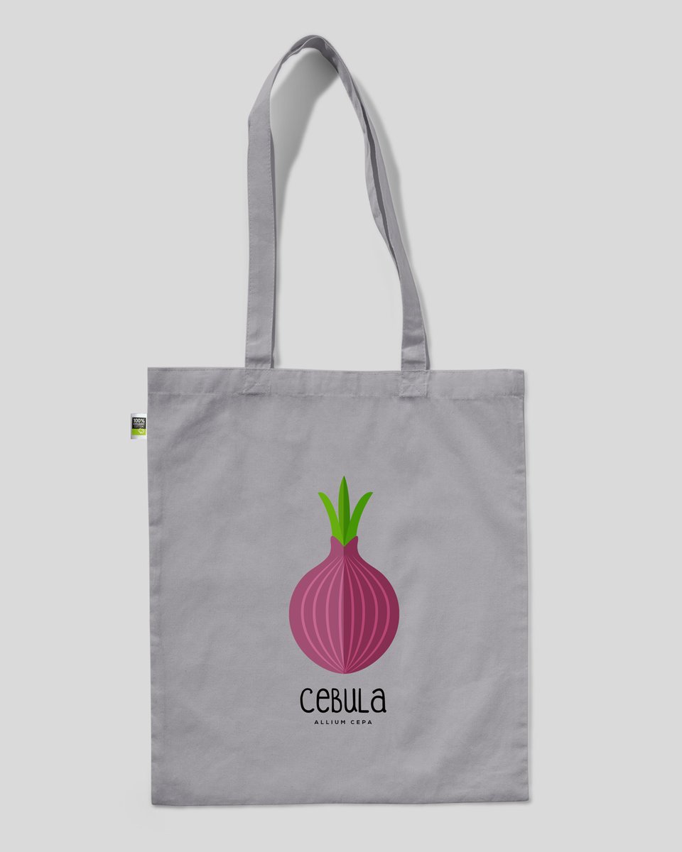 torba bawełniana na prezent na zakupy CEBULA Szary