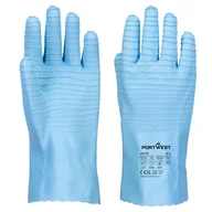 Rękawice robocze - PORTWEST AP75 RĘKAWICA LATEKSOWA FD CHEM B; NIEBIESKI - miniaturka - grafika 1