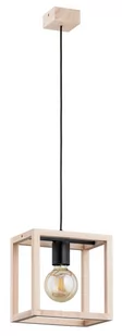 Lampa wisząca z drewnianym, geometrycznym kloszem AL 61165 z serii PAKO - Lampy sufitowe - miniaturka - grafika 1