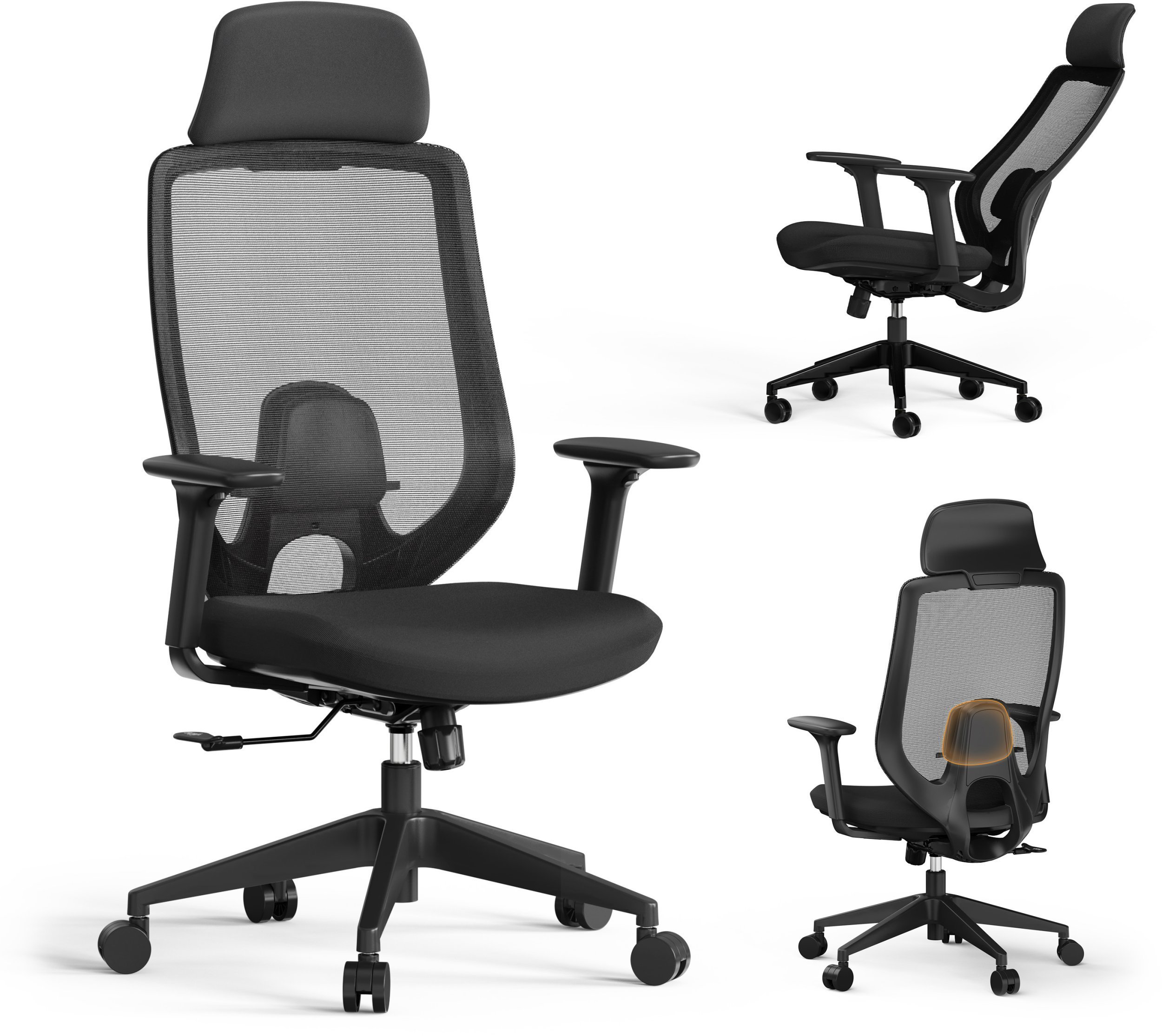 SENSE7 Krzesło biurowe Nakai Czarne