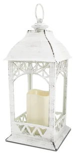 Lampion biały LED - ozdobna latarenka - Lampy ogrodowe - miniaturka - grafika 1