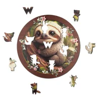 Puzzle - Puzzle drewniane Uroczy Leniwiec 40 elementów XL - miniaturka - grafika 1