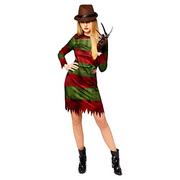 Sukienki - Amscan - Kostium dla dorosłych Freddy Krüger, sukienka, kapelusz, rękawiczka, seryjny morderca, morderca, Halloween - miniaturka - grafika 1