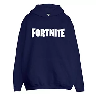 Popgear Męska bluza z kapturem z napisem Fortnite Text Logo Navy Fashion, granatowy, 4XL - Bluzy męskie - miniaturka - grafika 1