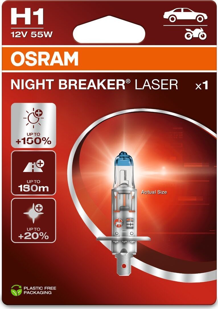 Osram CAR LIGHT 55W 12V P14.5S 10XBLI1 H1