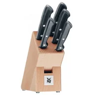 Noże kuchenne - WMF 1874699990 Classic Line zestaw noży kuchennych, specjalna stal ostrza, czarny, zestaw 6-częściowy 1874699990 - miniaturka - grafika 1