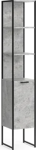 Vicco Szafka łazienkowa Fyrk, 33 x 185 cm, Beton/Czarny - Szafki łazienkowe - miniaturka - grafika 1