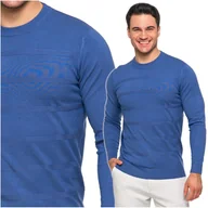 Swetry męskie - Elegancki Sweter Męski Okrągły Dekolt Klasyczny z Wiskozy Wygodny MORAJ L - miniaturka - grafika 1