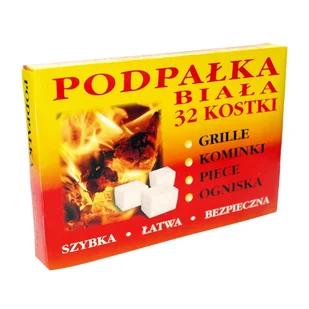 Rozpałka Biała Do Kominka Pieca 32 Kostki podpałka - Materiały opałowe - miniaturka - grafika 2