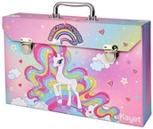 Przybory szkolne - Zestaw artystyczny w walizce Kayet Kids 77 elementów motyw jednorożca - miniaturka - grafika 1