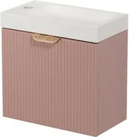 Szafki łazienkowe - Szafka łazienkowa pudrowy róż 40 cm FRESCO z umywalką - miniaturka - grafika 1
