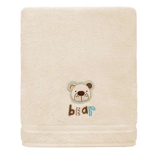 Beżowy Ręcznik Kąpielowy Dla Dzieci 50x90 TEDDY - Ręczniki - miniaturka - grafika 1