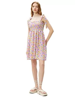 Sukienki - Koton Damska sukienka mini z ramiączkami w kwiaty, Niebieski wzór (6d7), 38 - grafika 1