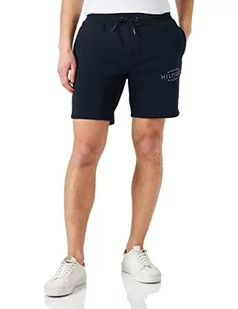 Tommy Hilfiger Męskie spodenki dresowe z logo Hilfiger Curve, Pustynne niebo, M - Spodenki męskie - miniaturka - grafika 1