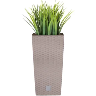 Doniczka wysoka wkład rattan 22,5x22,5x42,1 cm mocca - Donice - miniaturka - grafika 1