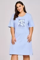 Bielizna nocna - Taro Viviana 3164 01 niebieska damska koszula nocna - miniaturka - grafika 1