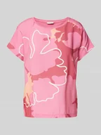 Koszulki i topy damskie - T-shirt o kroju regular fit z czystej wiskozy - miniaturka - grafika 1