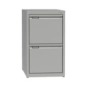 Szafy biurowe - KOVONA Szafa kartotekowa A4, 2 szuflady, szare G2302 7035/7035 - miniaturka - grafika 1
