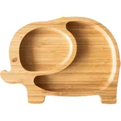 Miseczki i talerzyki dla dzieci - Eco rascals Miseczka bambusowa z przyssawką Słonik szara - miniaturka - grafika 1