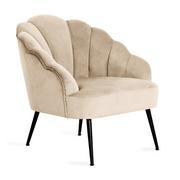 Fotele - Fotel ARIEL beżowy 65x71x76 cm GLAMOUR - miniaturka - grafika 1