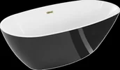 Wanny - Mexen Eris wanna wolnostojąca 180 x 95 cm, biała/czarna, przelew złoty - 53441809575-50 - miniaturka - grafika 1