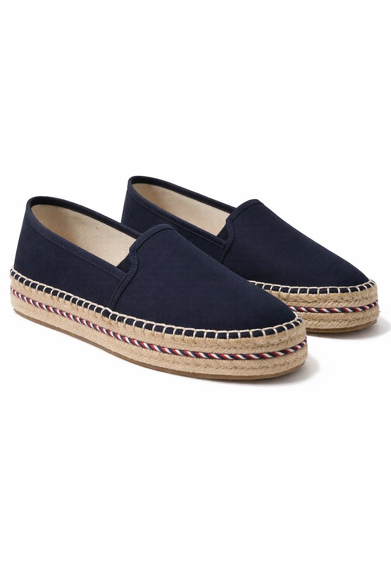 TOMMY HILFIGER ESPADRYLE GRANATOWE NA PLATFORMIE Z ORNAMENTEM 40 1I3A