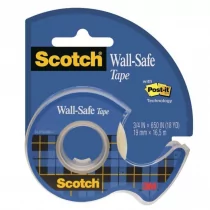 Scotch 3M Taśma klejąca Wall-Safe, bezpieczna dla ścian, na podajniku, 19mm, 16,5m, transparentna 3M-UU009254309 - Taśmy klejące - miniaturka - grafika 1