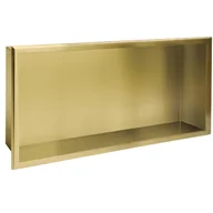 Półki łazienkowe - Rea PÓŁKA WNĘKOWA ŁAZIENKOWA 30x60 złota szczotkowana - miniaturka - grafika 1