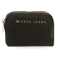 Portfele - Pepe Jeans Diane Portfel Czarny 12x8x2 cms Skóra syntetyczna, czarny, Monedero, portmonetka - miniaturka - grafika 1