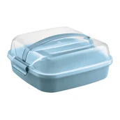 Pojemniki kuchenne - 68001 Pojemnik na ciasto z pokrywą Dolce turkusowy 26 x 26 cm DOMOTTI - miniaturka - grafika 1