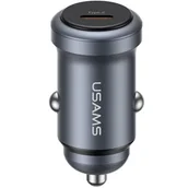 Ładowarki samochodowe - Ładowarka samochodowa USAMS CC321 Aluminium 30W PD USB-C tarnish - miniaturka - grafika 1