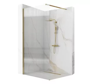 Rea Aero Intimo Kabina Walk-in 120x200 cm profile złoto szczotkowane REA-K4127 - odbiór osobisty: Kraków, Warszawa - Ścianki i drzwi prysznicowe - miniaturka - grafika 1