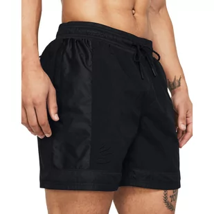 Męskie spodenki do koszykówki Under Armour Curry Woven Short - czarne - UNDER ARMOUR - Spodnie sportowe męskie - miniaturka - grafika 1