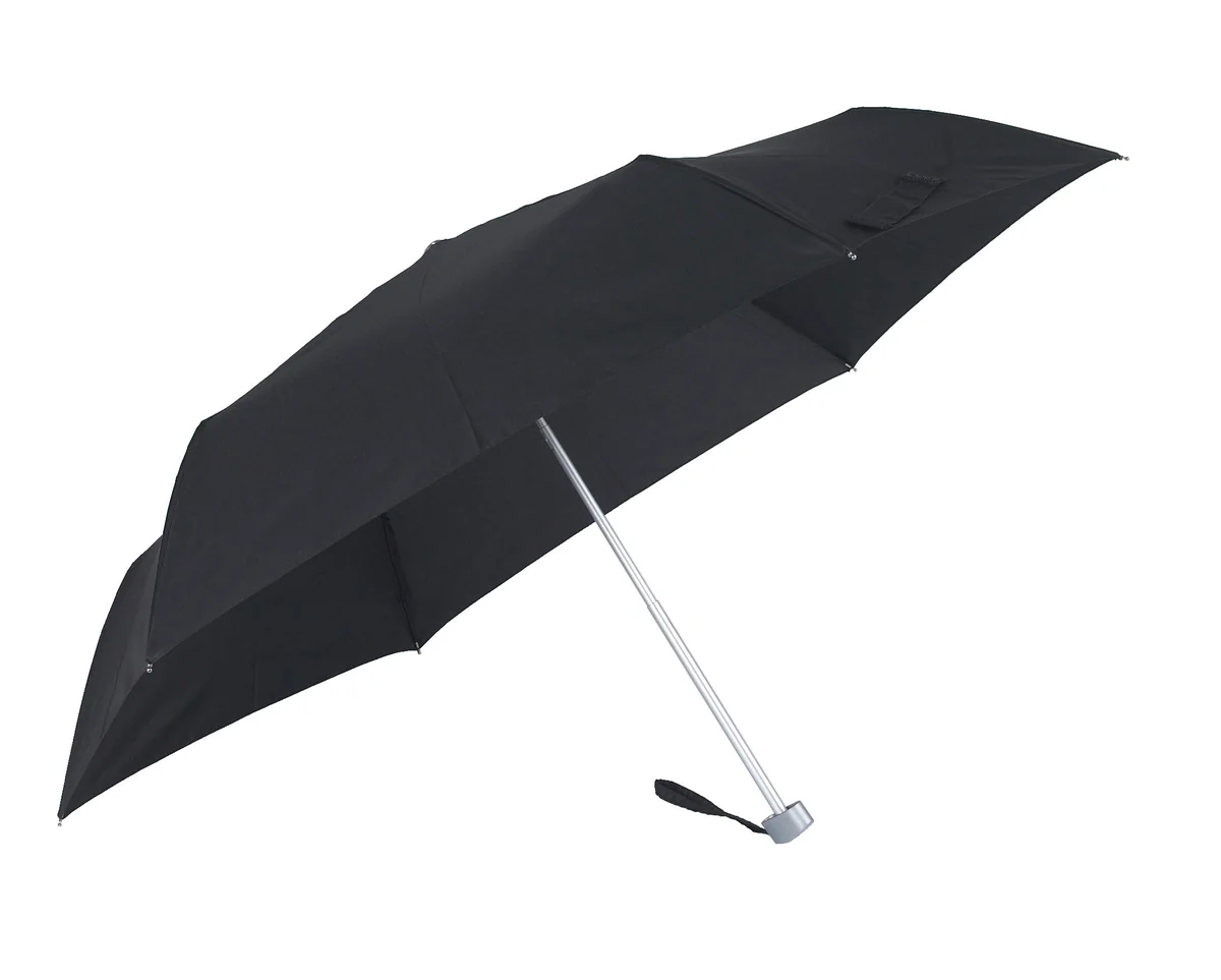 Samsonite Rain Pro 3 Sekcja manualna płaska parasol 24 cm, czarny