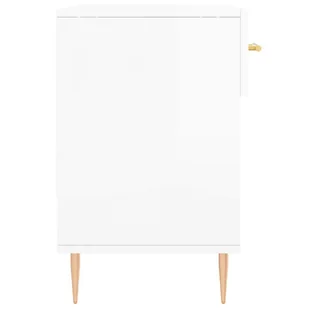 Ławka z miejscem na buty, wysoki połysk, biała, 102x35x55 cm Lumarko! - Szafki na buty - miniaturka - grafika 6