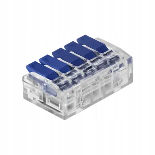 Złączka instalacyjna zaciskowa 5-przewodowa; na dowolny przewód 0,75-4mm?; - Gniazdka elektryczne - miniaturka - grafika 1