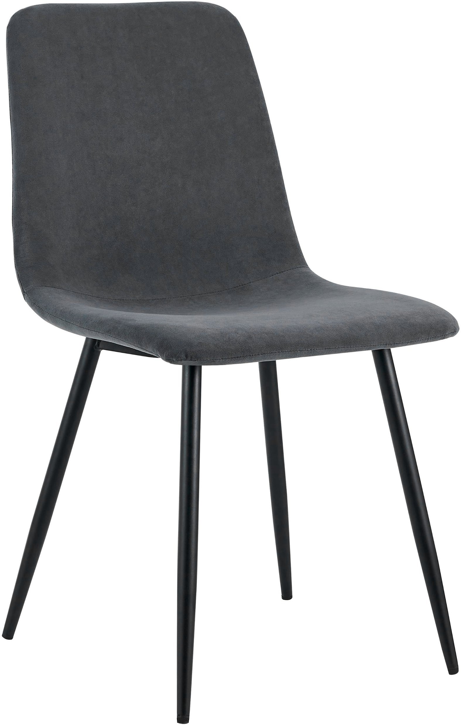 Krzesło do salonu i jadalni NOVA welurowe tapicerowane, ciemnoszare