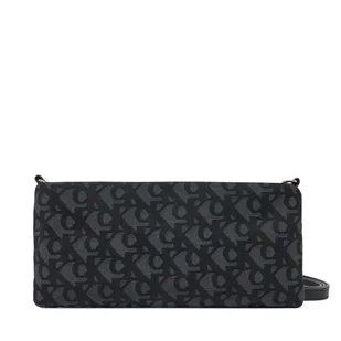 Torebka Calvin Klein Jeans Logo Jacquard Sophie Top Zip LV04K3183G Czarny - Torebki damskie - miniaturka - grafika 1