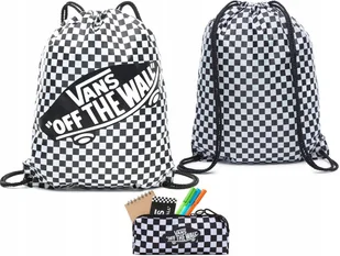 VANS ZESTAW 2W1 WOREK + PIÓRNIK OLD SKOOL SZACHOWNICA CHECKERBOARD DESKA - Plecaki worki - miniaturka - grafika 1