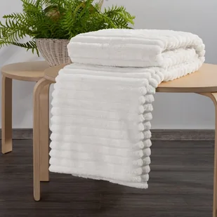 Koc mikroflano, D91, Soft, 150x200, biały, Eurofirany - Koce - miniaturka - grafika 1