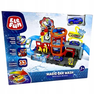 Elefun Magiczna Myjnia Samochodowa + Autko Zmieniające Kolor 33 elementów - Zabawki zdalnie sterowane - miniaturka - grafika 1
