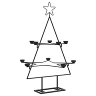 Choinki - vidaXL Metalowa choinka świąteczna, do dekoracji, czarna, 75 cm - miniaturka - grafika 1