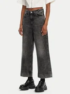 Spodnie damskie - HUGO Jeansy Gevane 50530309 Czarny Wide Leg - miniaturka - grafika 1
