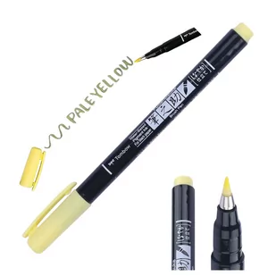 Pisak do kaligrafii pędzelkowy WS-BS02 TOMBOW BRUSH PEN fudenosuke pastel żółty yellow - Kredki, ołówki, pastele i pisaki - miniaturka - grafika 1