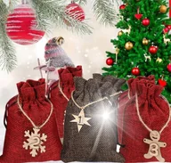 Ozdoby bożonarodzeniowe - KALENDARZ ADWENTOWY DLA DZIEWCZYNKI DIY WORECZKI WISZĄCY KLAMERKI NAKLEJKI - miniaturka - grafika 1