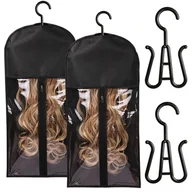Pozostałe akcesoria fryzjerskie - TEMU 2 Zestawy Peruka Hanger Hair Extension Holder Przechowywanie Peruk dla Wielu Peruk Torby Przechowywanie z Hanger Peruka Holder Pyłoszczelne - miniaturka - grafika 1