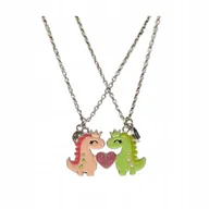 Biżuteria dla dzieci - Zestaw dwóch Dinozaurów naszyjników dla przyjaciół BFF Dinozaury - miniaturka - grafika 1