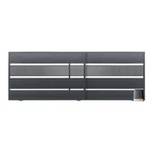 Ogrodzenia - Brama przesuwna segmentowa Olaf ocynk RAL7016 struktura 400 x 158 cm z automatem prawa - miniaturka - grafika 1