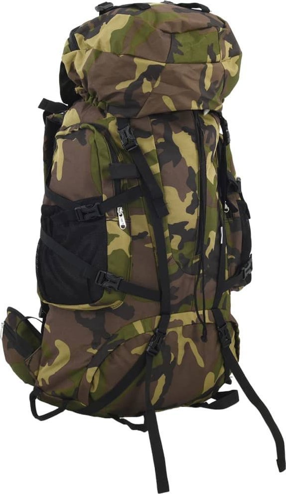 Plecak turystyczny, zielone moro, 60 L, tkanina Oxford